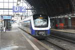 ET 440 212 der NordWestBahn mit Ziel Nordenham im Bahnhof Bremen Hbf am 8.1.21