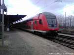 OE RE2 der ODEG (DB REGIO Im Auftrag der ODEG) mit Ziel Wismar im Bahnhof Bad Kleinen am 13.4.13