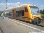 ODEG VT 650.89 als R3 mit Ziel Neustrelitz im Bahnhof Hagenow Land am 8.6.13