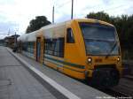 ODEG VT 650.89 als R3 mit ziel Hagenow Stadt im Bahnhof Neustrelitz Hbf am 16.6.14