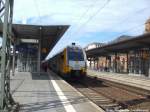 ODEG ET 445.115 als RE2 mit ziel Cottbus im Bahnhof Schwerin Hbf am 13.7.14