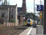 ostdeutsche-eisenbahngesellschaft-odeg/369318/odeg-et-445115-als-re2-mit ODEG ET 445.115 als RE2 mit ziel Cottbus beim verlassen des Bahnhofs Schwerin Hbf am 13.7.14