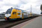 Am 23 September 2014 steht ODEG 445 106 in Cottbus.