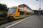 VT 650.59 als RB13 mit ziel Rehna im Bahnhof Schwerin Hbf am 25.7.21