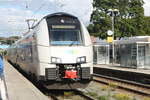 4746 807/307 der ODEG bei der Einfahrt in den Bahnhof Bergen auf Rügen am 20.9.21