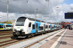 ostdeutsche-eisenbahngesellschaft-odeg/872317/4746-804304-der-odeg-abgestellt-im 4746 804/304 der ODEG abgestellt im Bahnhof Stralsund Hbf am 15.4.24