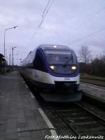 OLA VT 0009 mit Ziel Stralsund Hbf im Bahnhof Grimmen am 3.2.13