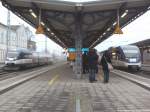 OLA VT 0009 mit ziel Ueckermnde Stadthafen & OLA VT 0010 mit ziel Btzow im Bahnhof Gstrow am 14.12.13