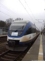 OLA VT 0010 mit ziel Btzow im Bahnhof Jatznick am 14.12.13