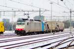 RAILPOOL/396570/am-18-jaenner-2013-treft-railpool Am 18 Jänner 2013 treft Railpool 186 110 mit zwei Getreidewagen in Nijmegen Centraal ein.