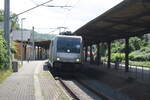 E 186 145 von Railpool bei der Durchfahrt im Bahnhof Bad Kösen am 1.6.22