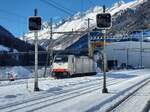 RAILPOOL/872930/die-railpool-186-497-wartet-in Die RAILPOOL 186 497 wartet in Airolo auf das Beladen ihres Güterzuges (Aushubmaterial des Gotthard Strassentunnels).

21. Jan 2025