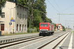 salzland-rail-service-slrs/711894/143-020-von-salzland-rail-service 143 020 von Salzland Rail Service bei der durchfahrt in Stumsdorf am 11.8.20