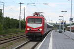 143 020 verlässt mit Ziel Saalfeld (Saale) den Bahnhof Jena-Göschwitz am 1.6.22