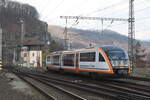 642 339/839 vom Trilex als TL 6604 von Liberec kommend bei der Einfahrt in den Endbahnhof Decin hl.n.