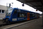 Vogtlandbahn/862106/vt-072-der-vogtlandbahn-bei-seiner VT 072 der Vogtlandbahn bei seiner Pause im Bahnhof Plauen (Vogtl) ob Bf am 30.3.24