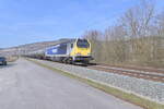 264 001-9  vom Herrn Stock mit einem Kesselwagenzug in Thngersheim gen Wrzburg Hbf fahrend.  Am 9.3.2023