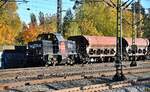 WWL 214 011-9 fuhr mit einen schotterzug durch harburg,28.10.21