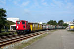 Lok Emden auf Rangierfahrt zum Inselbahnhof Borkum am 29.8.19