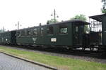 Wagen 0091 der Mansfelder Bergwerksbahn abgestellt im Schmalspurbahnhof Klostermannsfeld am 7.6.21