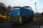 rugensche-baderbahn-qrasender-rolandq-rubb/684340/251-901-abgestellt-am-kleinbahn-bw 251 901 abgestellt am Kleinbahn Bw Putbus am 24.12.19