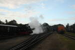 99 4802 und 106 756 (346 756) im Bahnhof Putbus am 2.8.21