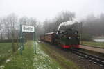 Mh53 mit dem Sonderzug im Bahnhof Garftitz am 30.12.21