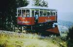 Th�ringer Bergbahn oberhalb der Bergstation Lichtenhain an der Bergbahn am 11.8.1976