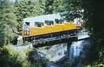 Th�ringer Bergbahn oberhalb der Bergstation Lichtenhain an der Bergbahn am 11.8.1976