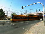 Straßenbahn der DVB am Bahnhof dresden Neustadt am 5.9.18
