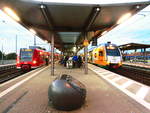 BR 425/631338/425-xxx-und-odeg-et-445110 425 XXX und ODEG ET 445.110 im Bahnhof Wittenberge am 30.9.18