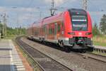 Im Nachschuß noch einmal der DB 1462 035/835 auf seinem Weg nach Schweinfurt bei der Durchfahrt in Weigolshausen. 28.7.2024