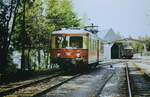 279 203 mit 279 202 und 279 201 im Bahnhof Lichtenhain an der Bergbahn am 11.8.1976