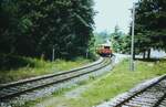 279 203 mit 279 202 im Bahnhof Oberwei�bach-Deesbach am 11.8.1976