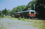 279 203 mit 279 202 bei der Einfahrt in den Bahnhof Oberwei�bach-Deesbach am 11.8.1976