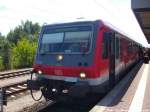 628 692 als RE6 mit ziel Stettin (PL) im Bahnhof Btzow am 15.7.14