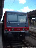928 652 als RE6 mit ziel Btzow im Bahnhof Gstrow am 15.7.14