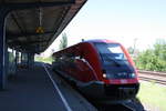 BR 641/703652/641-001-mit-ziel-weissenfels-im 641 001 mit ziel Weienfels im Bahnhof Zeitz am 29.5.20