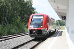 641 005 als RB78 mit ziel Merseburg Hbf im Bahnhof Mcheln (Geiseltal) am 8.8.20