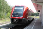 641 007 als RB78 mit ziel Merseburg Hbf im Bahnhof Mcheln (Geiseltal) am 8.8.20