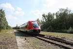 641 005 als RB78 mit ziel Querfurt verlsst den Bahnhof Mcheln (Geiseltal) am 8.8.20