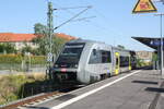 641 027 verlsst als RB78 mit Ziel Mcheln (Geiseltal) See den Bahnhof Merseburg Hbf am 14.8.21