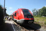 641 006 als RB78 mit Ziel Merseburg Hbf im Bahnhof Querfurt am 14.8.21