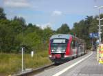 642 079 / 579 als RE8 mit ziel Tessin im Bahnhof Bad Doberan am 13.7.14