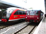 972 771 mit 772 312 und 642 674 im Bahnhof Magdeburg Hbf am 3.6.18