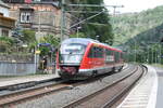 642 532/032 verlsst den Bahnhof Schna in Richtung Decin hl.n. Am 6.6.22