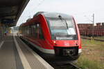 BR 648/747616/648-121681-als-re6-mit-ziel 648 121/681 als RE6 mit ziel Berlin-Gesundbrunnen im Bahnhof Wittenberge am 25.7.21