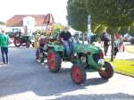 Gldner Traktor aufm Putbusser Markt am 21.9.13