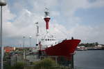Nationalpark-Museumsschiff Borkum Riff im Hafen Borkum Reede am 29.8.19