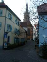 rheinland-pfalz/312731/bad-duerkheim-blick-durch-die-kirchgasse Bad Drkheim, Blick durch die Kirchgasse auf die Schlokirche am 21.12.2013